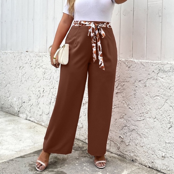 Plus Black Wide Leg Work Pants Minimalist - Picture 5 of 10